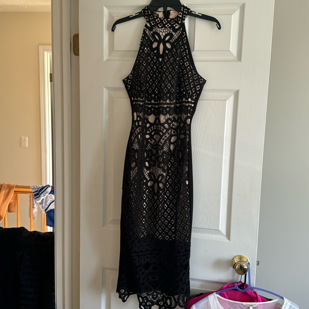 Black lace dress